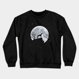 Greyhound and moon halloween Crewneck Sweatshirt